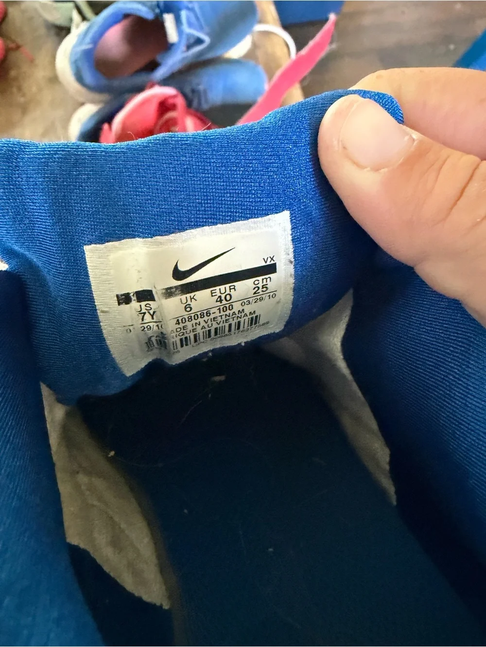 Nike Boy’s White and Blue Athletic Sneakers